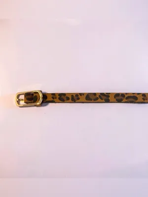 Leopard Print Skinny Belt Gold Buckle Y2K Animal Print thumbnail 4