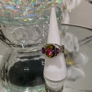 𝅺NWT Sterling Silver Amethyst Ring Size 6 Purple thumbnail 6