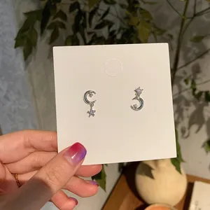 Asymmetry Moon Star Dangle Drop Earrings for Women thumbnail 3