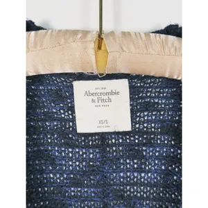 Vintage Y2K Abercrombie & Fitch V-neck Cardigan Womens XS/S Blue Moose Preppy thumbnail 3