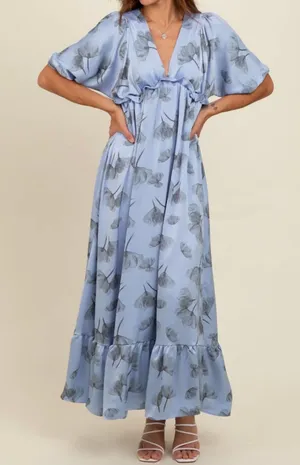 Pinkblush Blue Floral Maxi Dress thumbnail 1