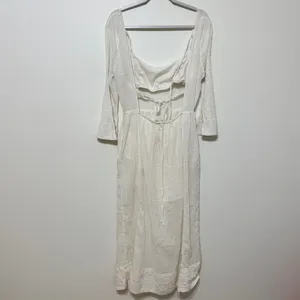 Free People Gauzy Beach Midi Dress Coverup Kelsie Ivory Size Medium Boho thumbnail 8