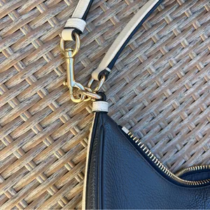 Coach Harley East West Hobo Navy Blue Ivory Leather Shoulder & Crossbody Bag thumbnail 2
