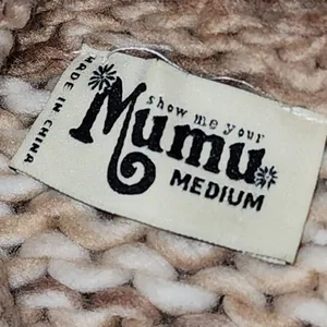 Show Me‎ Your Mumu Womens Brown Oakwood Knit Jude Sweater Medium thumbnail 4