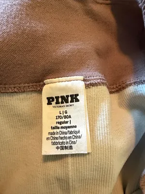PINK Victoria's Secret Mauve Leggings with Ivory Argyle Side Trim thumbnail 3
