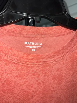 Athleta Coral Short-Sleeve Crewneck‎ Tee with Subtle Texture thumbnail 2