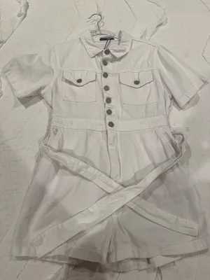 Denim Romper Boohoo thumbnail 1