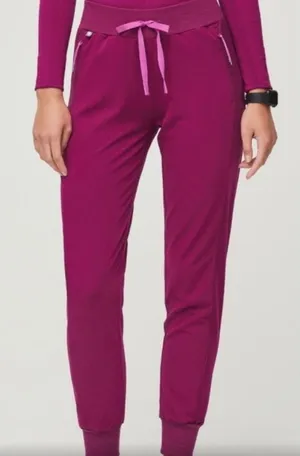 FIGS W Boston Slim Jogger Scrub Pants XS‎ Raspberry Tech Fabric Bundle of 2 NWT thumbnail 1