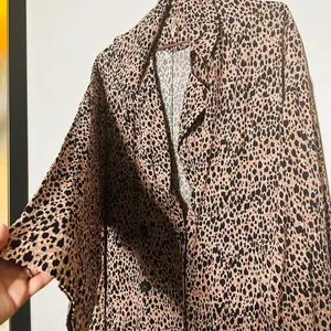 NWT Free People Daria Lepoard Cheetah Print Dress Duster Jacket Size Small thumbnail 11