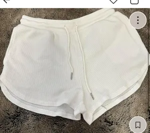 garage white waffle knit shorts thumbnail 1