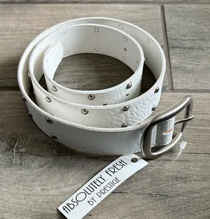 White Studded Belt by Absolutely Fresh thumbnail 1