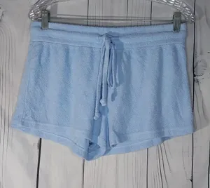 Free People Movement High Tide Terry Drawstring Shorts Cool Down Blue thumbnail 1