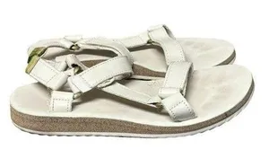 Teva Sandals Women's Size 8 Canvas Midform Platform White thumbnail 1