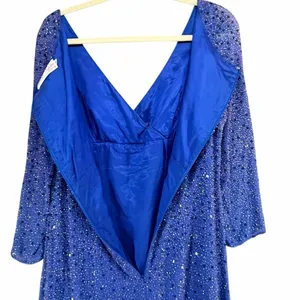 Mon Cheri Vintage Embellished Evening Gown Blue Size 12 Formal Dress‎ Wedding thumbnail 9