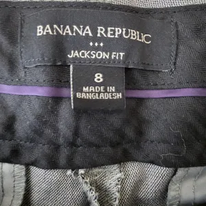 Banana Republic Jackson Fit Trousers Women 8 Gray Ankle Length Stretch‎ Workwear thumbnail 6