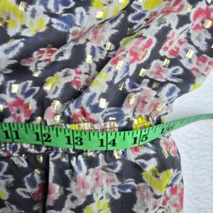 LOFT NWT Floral Print Long Sleeve Ruffle‎ Hem Dress Large Tall thumbnail 10