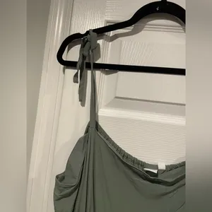 NWT Gap Size XXL Sage Green Adjustable Strap CroppedWide Leg Flowy Romper thumbnail 3