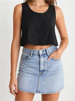 SÉZANE Marja Denim Mini Skirt, Vintage Blue, FR34/US2 thumbnail 3