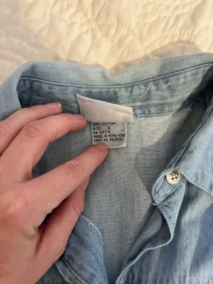 Vintage Jordache Denim Chambray Button Down Shirt thumbnail 7