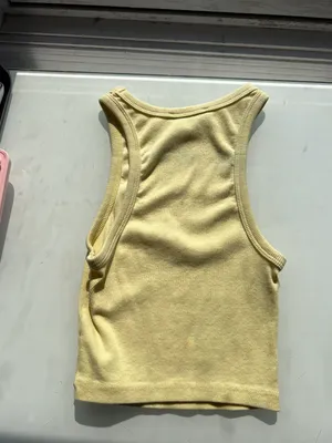 ZARA Yellow Ribbed Tank Top thumbnail 2
