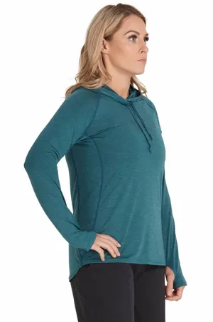 NRS Women’s Silkweight Hoodie Shirt Longsleeve UPF 50+ Outdoor in Mediterranea M thumbnail 1