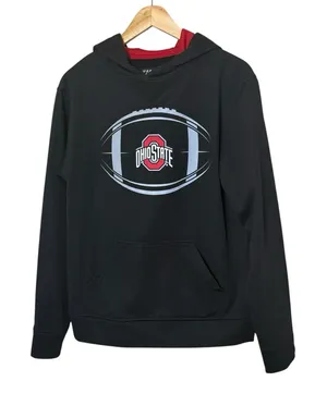 Ohio State Buckeyes Black Hoodie 4th And 1‎ Size Small Graphic Print University thumbnail 1