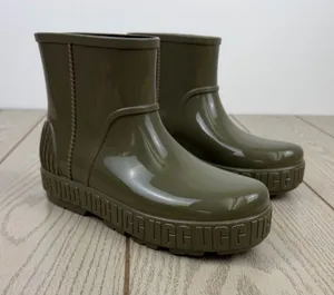 UGG Women's Drizlita Waterproof Rain Booties US8 Burnt Olive Green $90 thumbnail 1