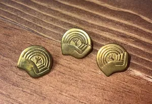 Three 3 United Way Gold Colored Lapel Pins. thumbnail 2