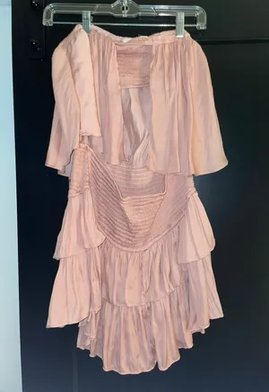 Blush Pink Strapless Romper Size M thumbnail 2