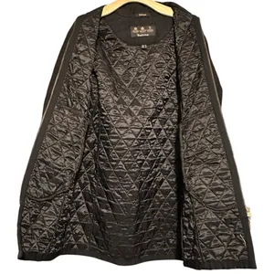 Barbour Women’s Size 8 Black Cashmere Touch Classic Mid Length Quilted Jacket thumbnail 4
