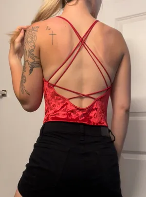 Red Velvet Bodysuit thumbnail 3