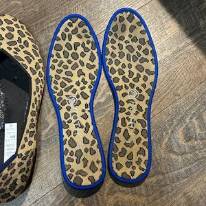 ROTHY'S Retired The Flat Cheetah Leopard US 8‎ Luxury Ballet Flats Red Stripe thumbnail 7
