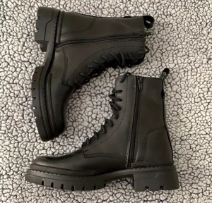 Black Leather Jamisyn Combat Boots thumbnail 6