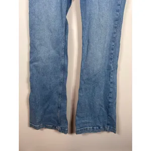 Zara Button Fly Jeans Women 10 Blue High Waisted Straight Leg Casual thumbnail 2