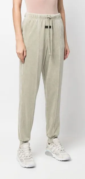 Fear of God Essentials Logo Patch Velour Pants NWT Large thumbnail 1