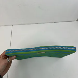 Kate Spade 12.5" Laptop Sleeve Blue Green Striped Neoprene Tech Case Bag Pouch thumbnail 9