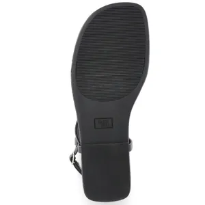 Time and Tru Womens Hardware T-Strap Flat Sandals Black Gold NWT Size 10 EU 41 thumbnail 3