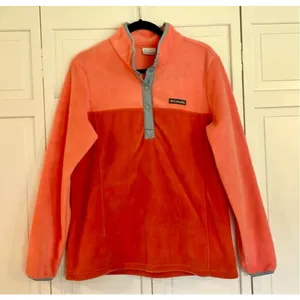 NWOT orange colorblock fleece quarter snap pullover large thumbnail 11