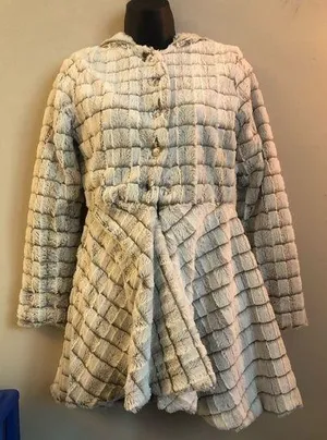 White Faux Fur Coat thumbnail 7