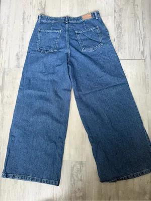 Zara Women’s Relaxed Wide-Leg Denim Jeans - Blue thumbnail 5