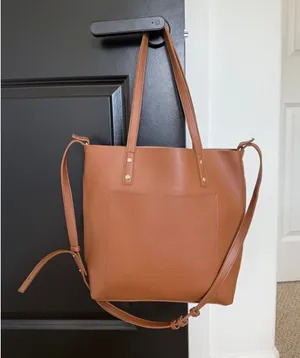 Boutique Henny + Lev brown tote bag purse thumbnail 1