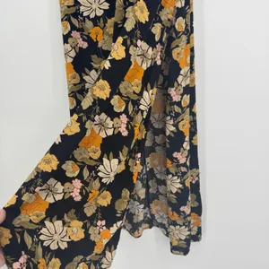 Natural Life Floral Maxi Skirt XS Black Orange Boho Hippie Cottagecore Slit thumbnail 6
