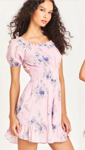 Loveshackfancy Lai Mini Floral Dress Size Small thumbnail 1
