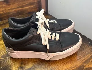 Vans black platform sneakers women size 9.5 thumbnail 1