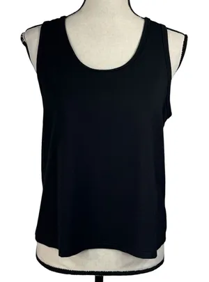 Athleta Medium Tank Top Top Stretch Scoop Neck Wicking Sleeveless Black Yoga thumbnail 1
