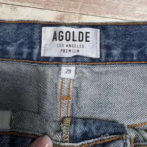 AGOLDE Parker Vintage Cut Off Denim Shorts Size 29 Distressed Button 3" Jorts thumbnail 4
