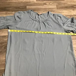 Loft outfit Baby Blue Blouse Top; size medium women’s thumbnail 4