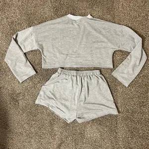 Set Crop Top Shorts High Waisted Pants Loose Pants Track Pants Tank Top Mock Ne thumbnail 5