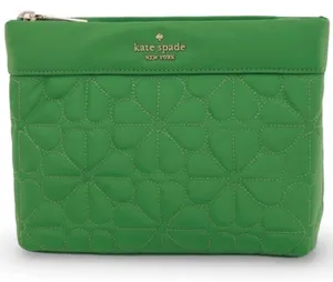 Kate Spade Spade Flower Quilted Cosmetic Pouch – Green – NWT‎ KK254 thumbnail 1