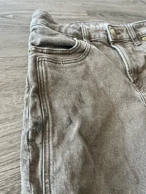 American Eagle Stovepipe Jeans Womens 2 Brown Taupe High Rise Straight Stretch thumbnail 7